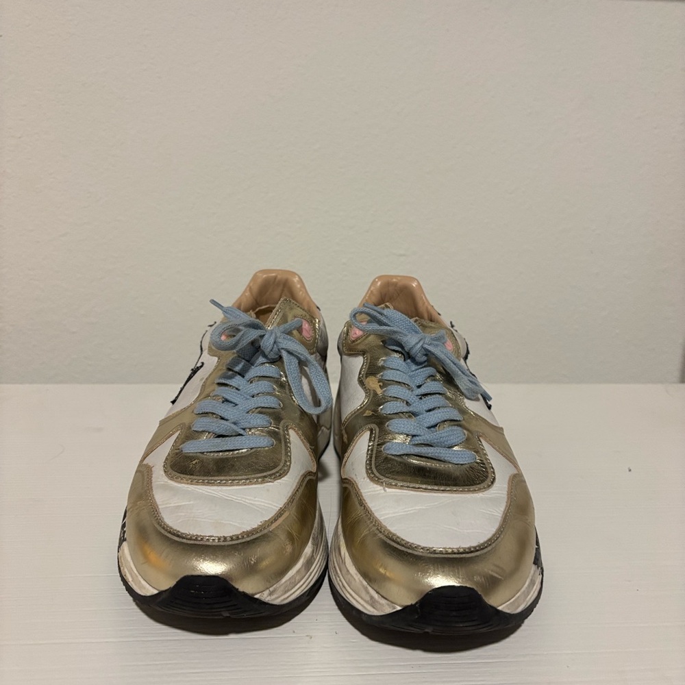 Golden Goose Sneakers in Gold and White